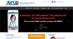 Desktop Screenshot of medicalsocietyofdelaware.org